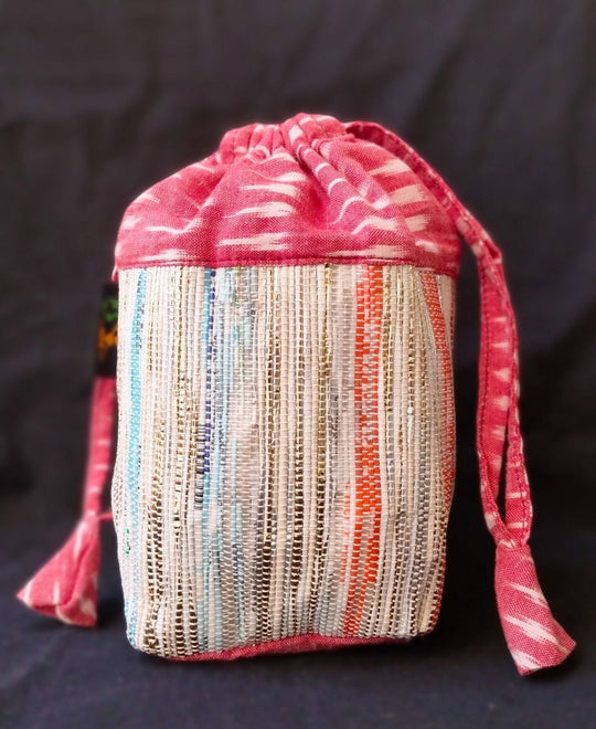 Multicolor and Gold with Pink Ikat Potli Bag (P0124-114) MS_W