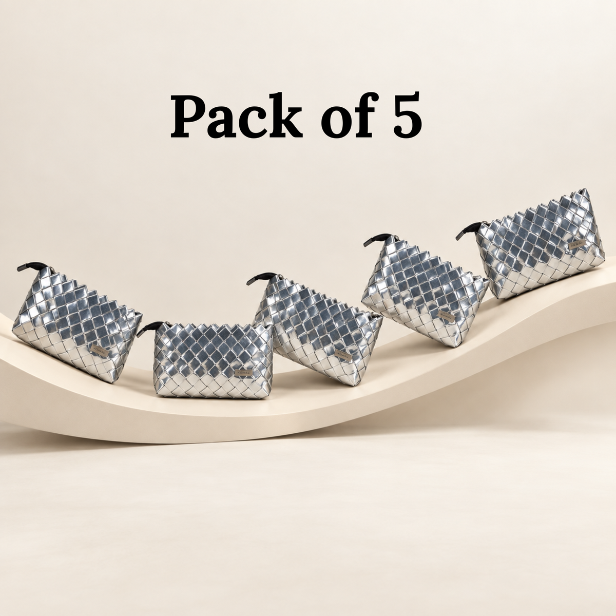 Upcycled Origami Silver Clutch (OSC0526-001) (Pack of 5)