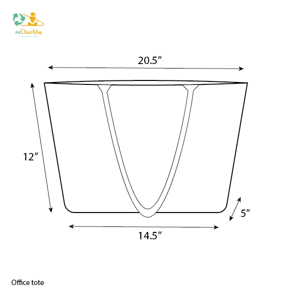 Upcycled Handcrafted Designer Office Tote (OTD0326-008) PS_W