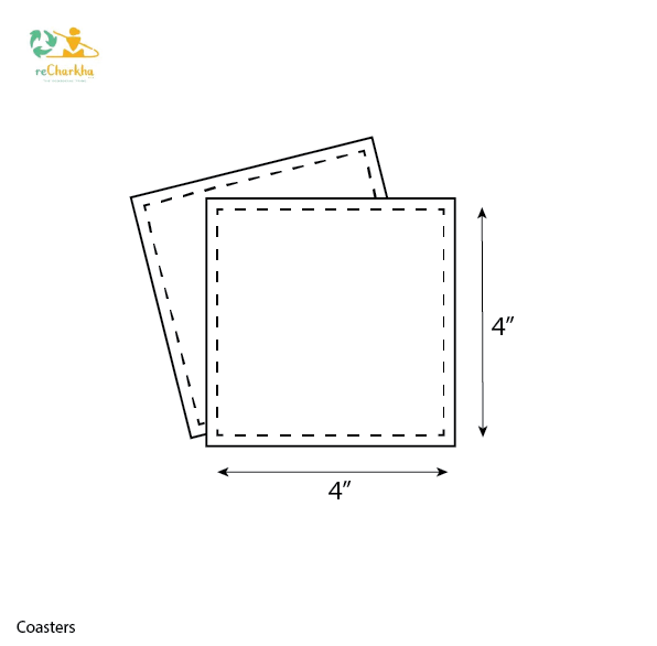 Upcycled Handcrafted Coaster (C0725-002) PS_W