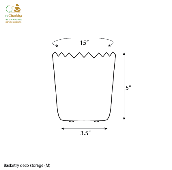 Basketry Deco Storage Medium (BDSM0325-007) PS_W