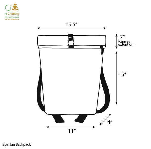 Upcycled Handcrafted Spartan Backpack (SBP0326-007) PS_W