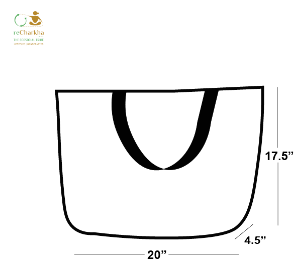 Upcycled Handcrafted Designer Beach Bag (BBD0625-002) PS_W