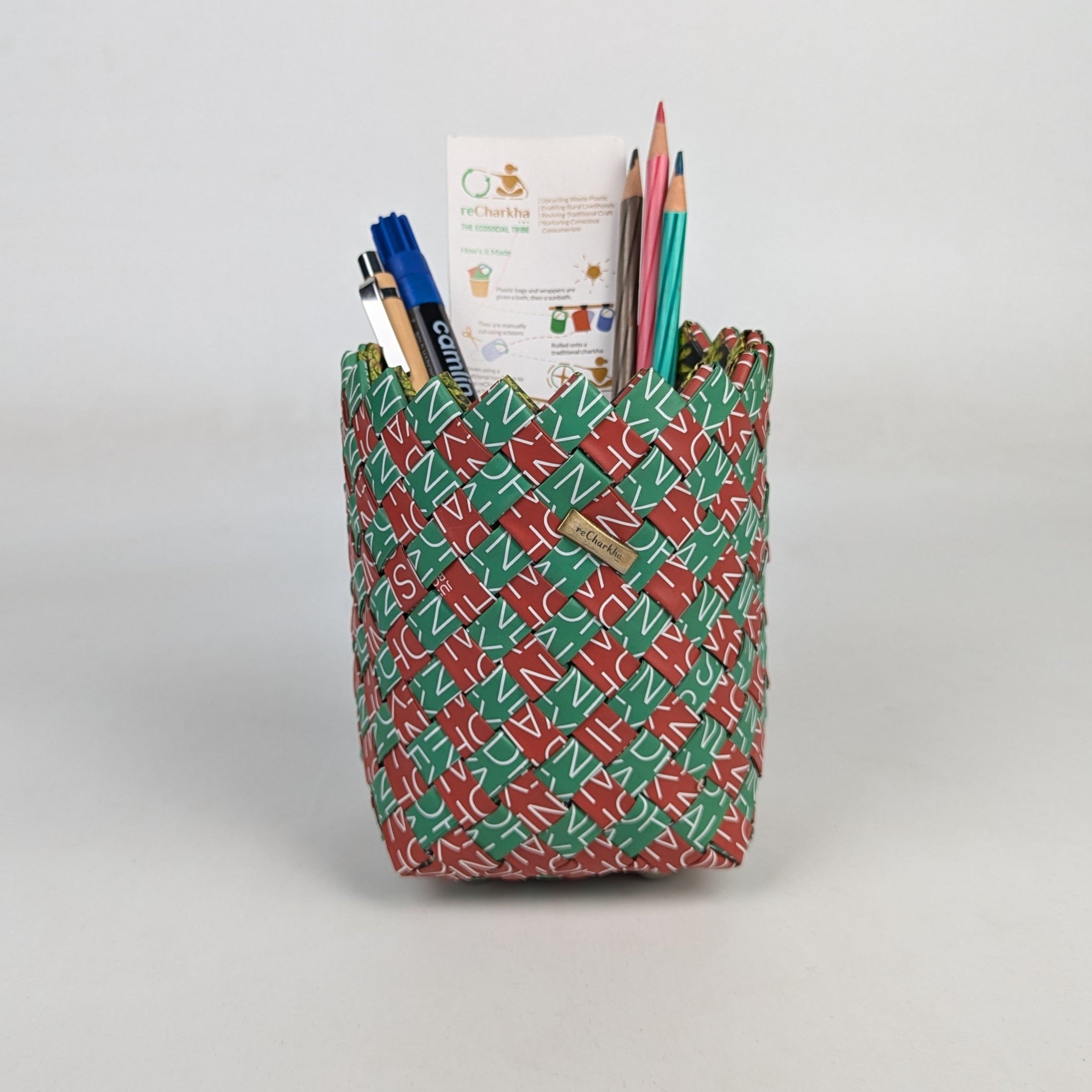 Upcycled Handcrafted Origami Basketry Deco Storage Medium (BDSM0126-001)