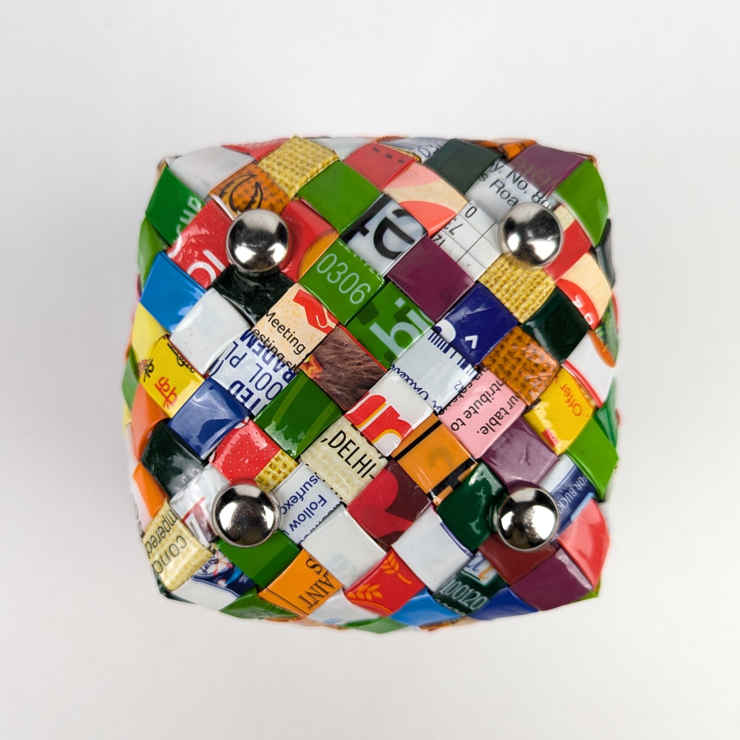 Upcycled Handcrafted Origami Basketry Deco Storage Medium (BDSM0126-005)