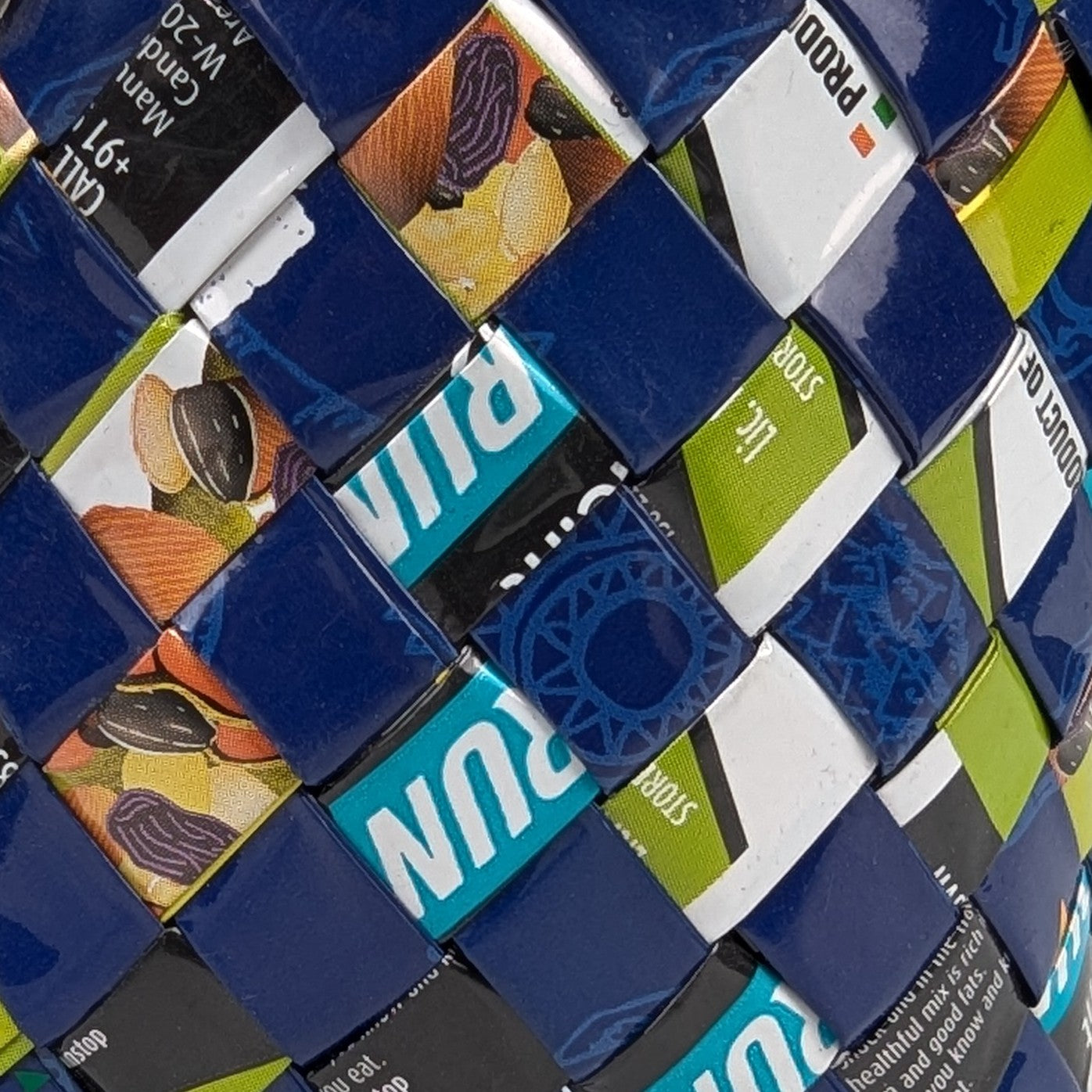 Upcycled Handcrafted Origami Basketry Deco Storage Medium (BDSM0126-009)