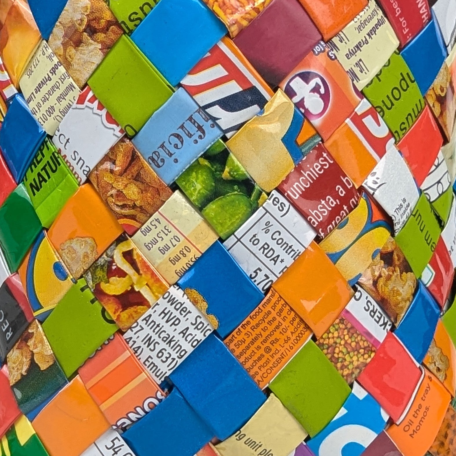 Upcycled Handcrafted Origami Basketry Deco Storage Medium (BDSM0126-010)