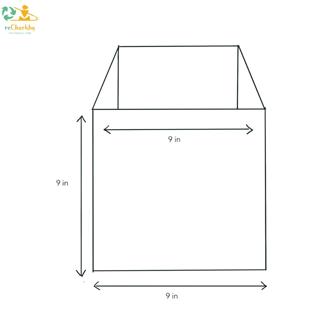 Upcycled Handwoven Collapsible Storage Basket Medium (CSBM0424-008) PS_W