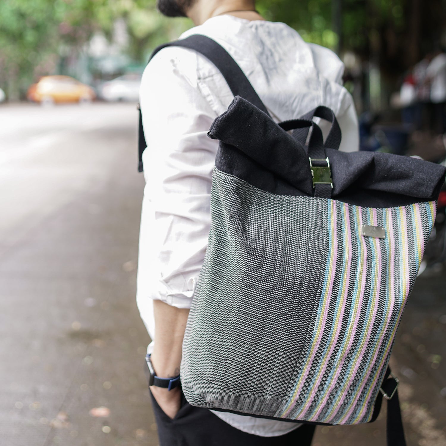 Upcycled Handcrafted Spartan Backpack (SBP0326-009) PS_W