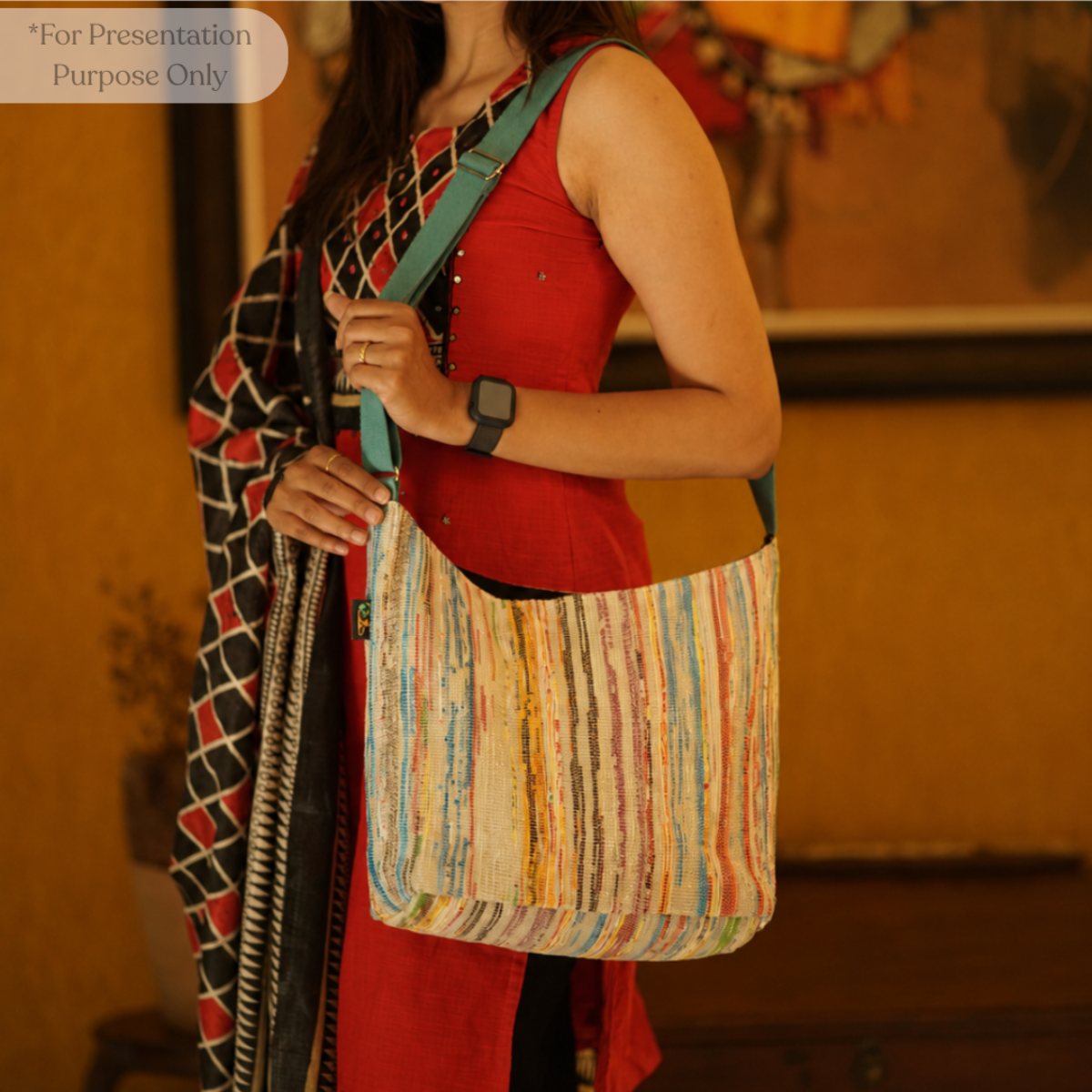 Upcycled Handcrafted Eclipse Jhola Tote (EJ0926-001)