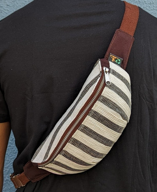 Upcycled Handwoven Fanny Pack (FP0324-102) MS_W