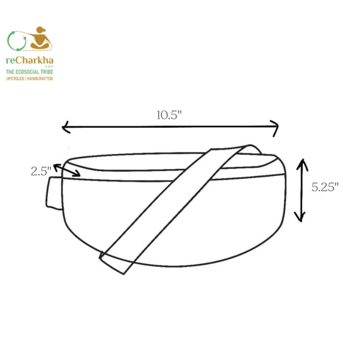 Upcycled Handcrafted Fanny Pack (FP0726-001)