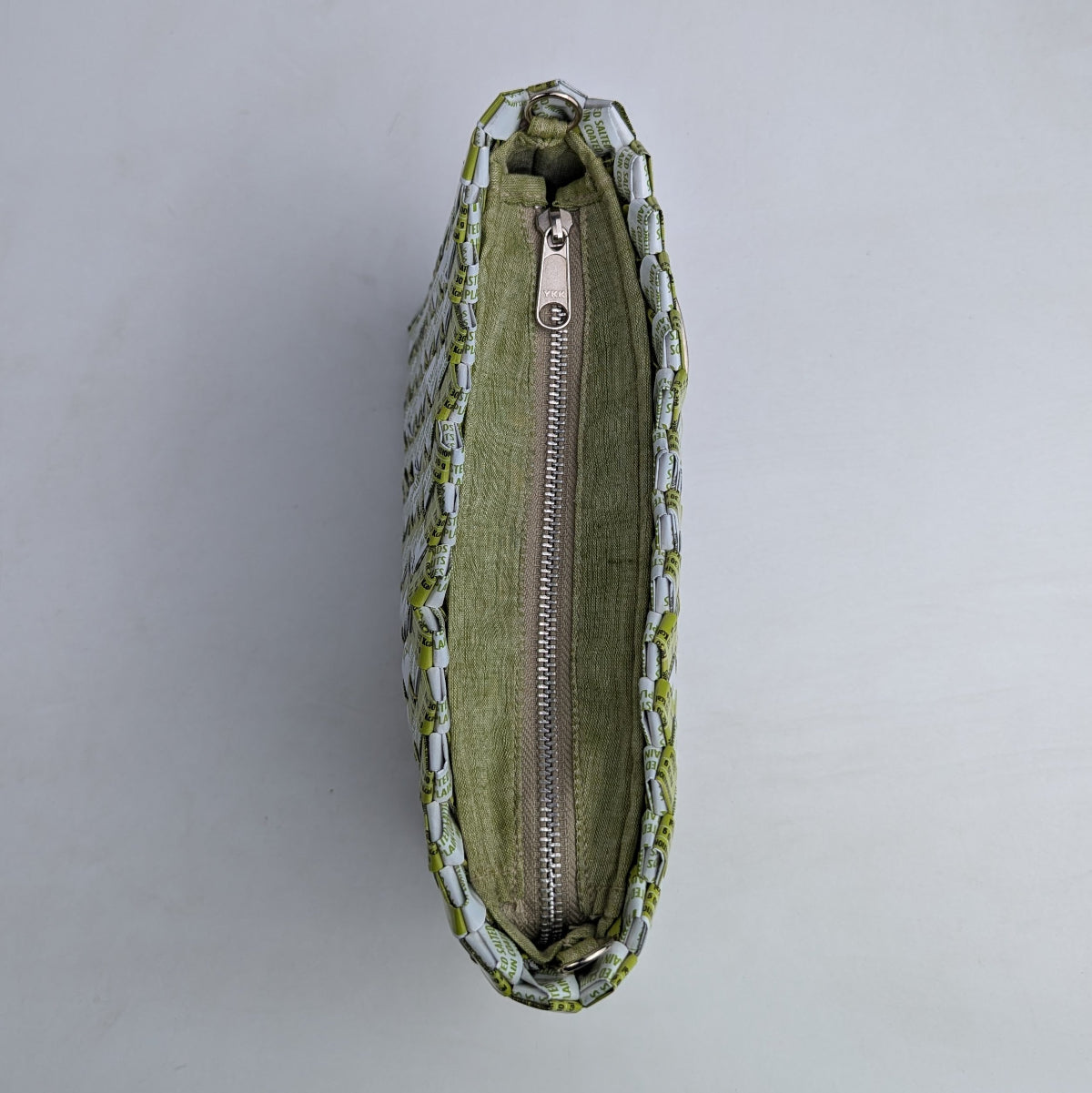 Green White Designer Origami Handcrafted Basketry Sling (NBB1124-017) PS_W