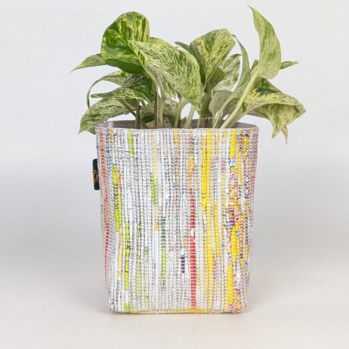 Handwoven Upcycled Small Grow Pot (GPS0725-008) PS_W