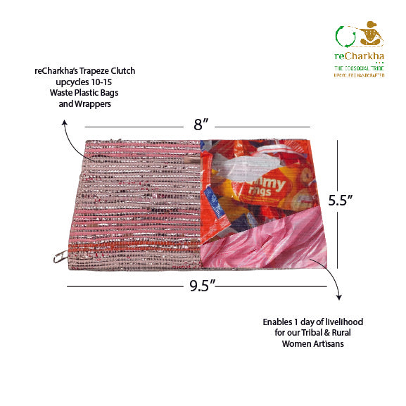 Upcycled Handcrafted Trapeze Clutch (TC1225-005)