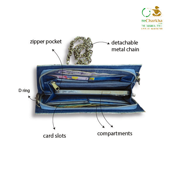 Premium Upcycled Handcrafted Trapeze Clutch (TC0426-011)
