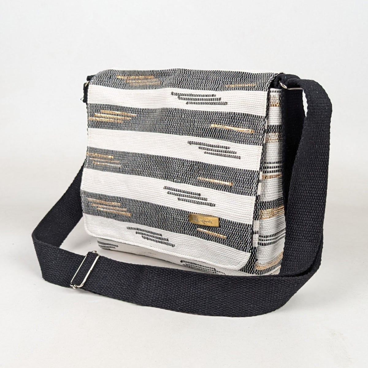 Upcycled Handcrafted Designer Messenger Bag (MBD0326-004) PS_W