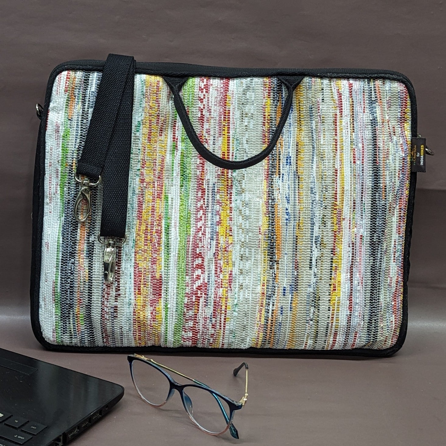 reCharkha X India Hikes Multicolor Non Glitter Laptop Sleeve 16 inch reCharkha The EcoSocial Tribe