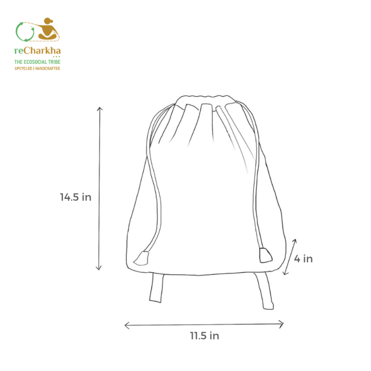 Upcycled Handcrafted Light Backpack (NLBP0826-002)