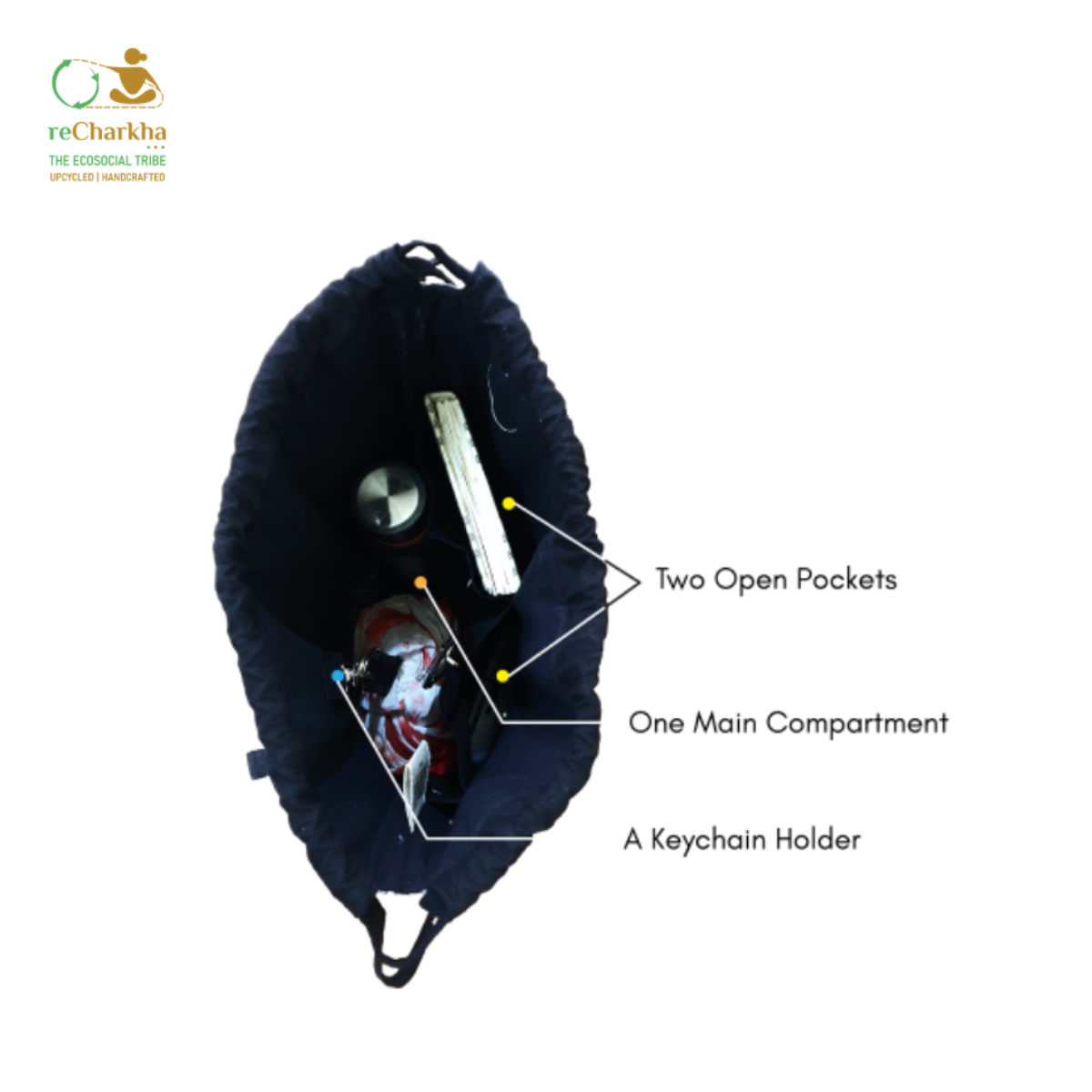 Upcycled Handcrafted Light Backpack (NLBP0826-002)