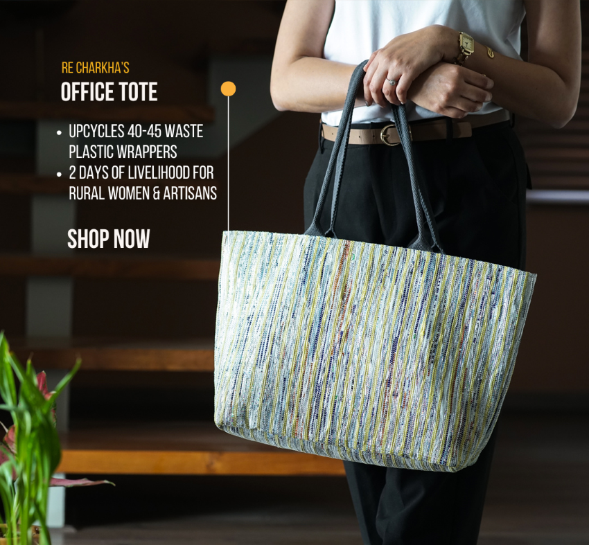 Upcycled Handcrafted Designer Office Tote (OTD0325-002) PS_W