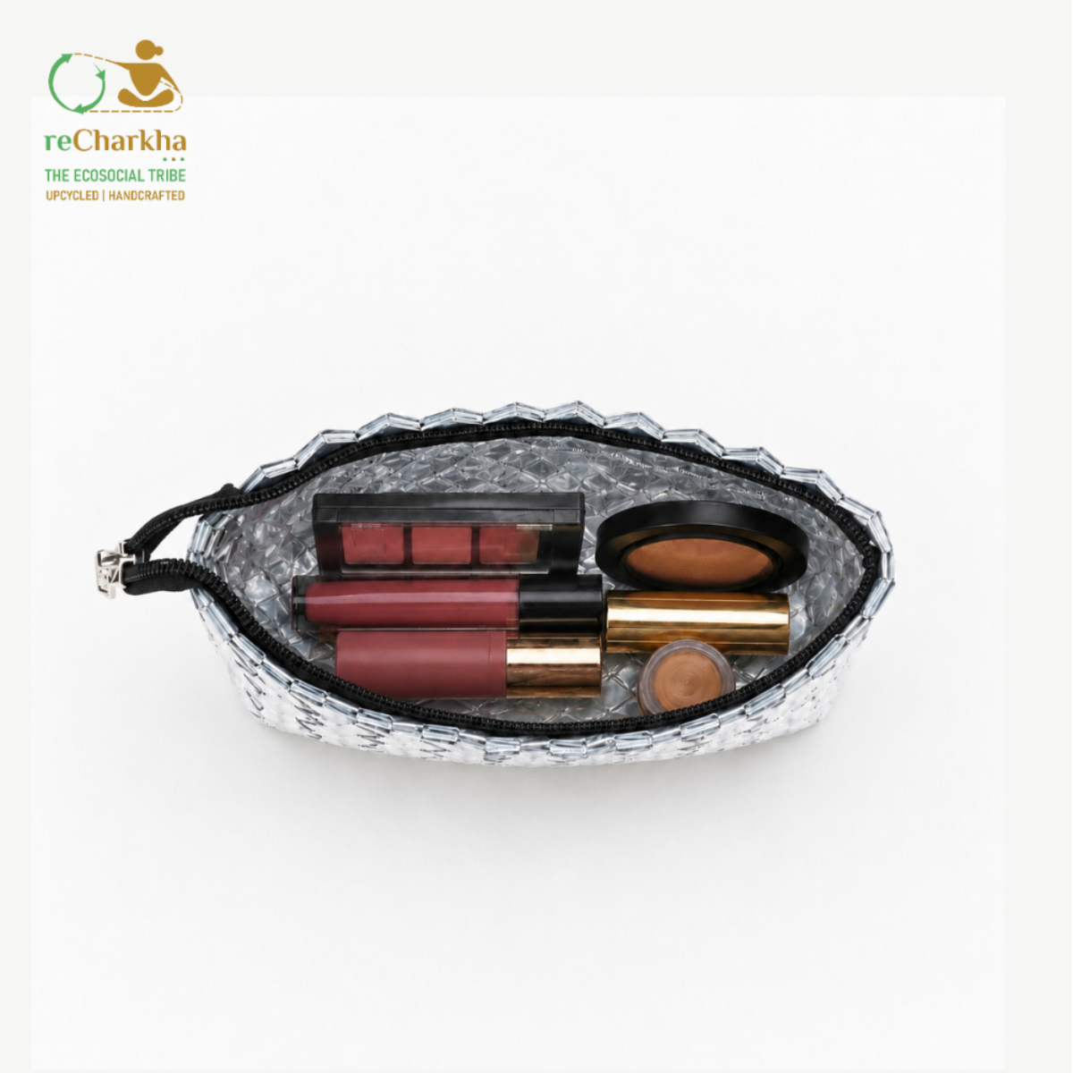 Upcycled Origami Silver Clutch (OSC0526-001)