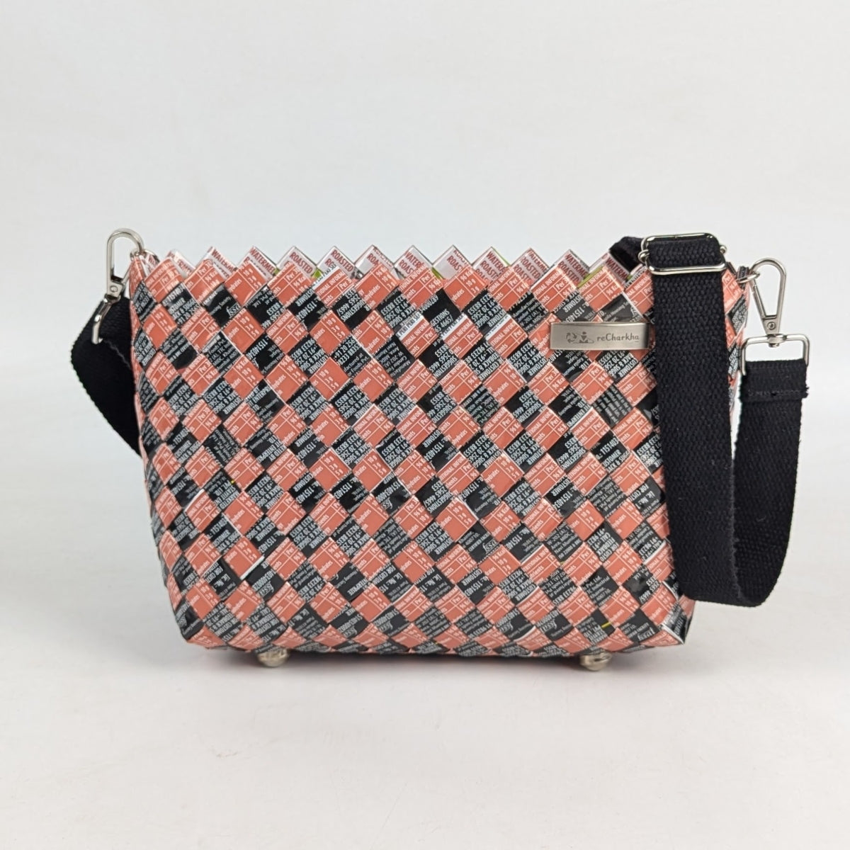 Orange Black Designer Origami Handcrafted Basketry Sling (NBB1124-011) PS_W
