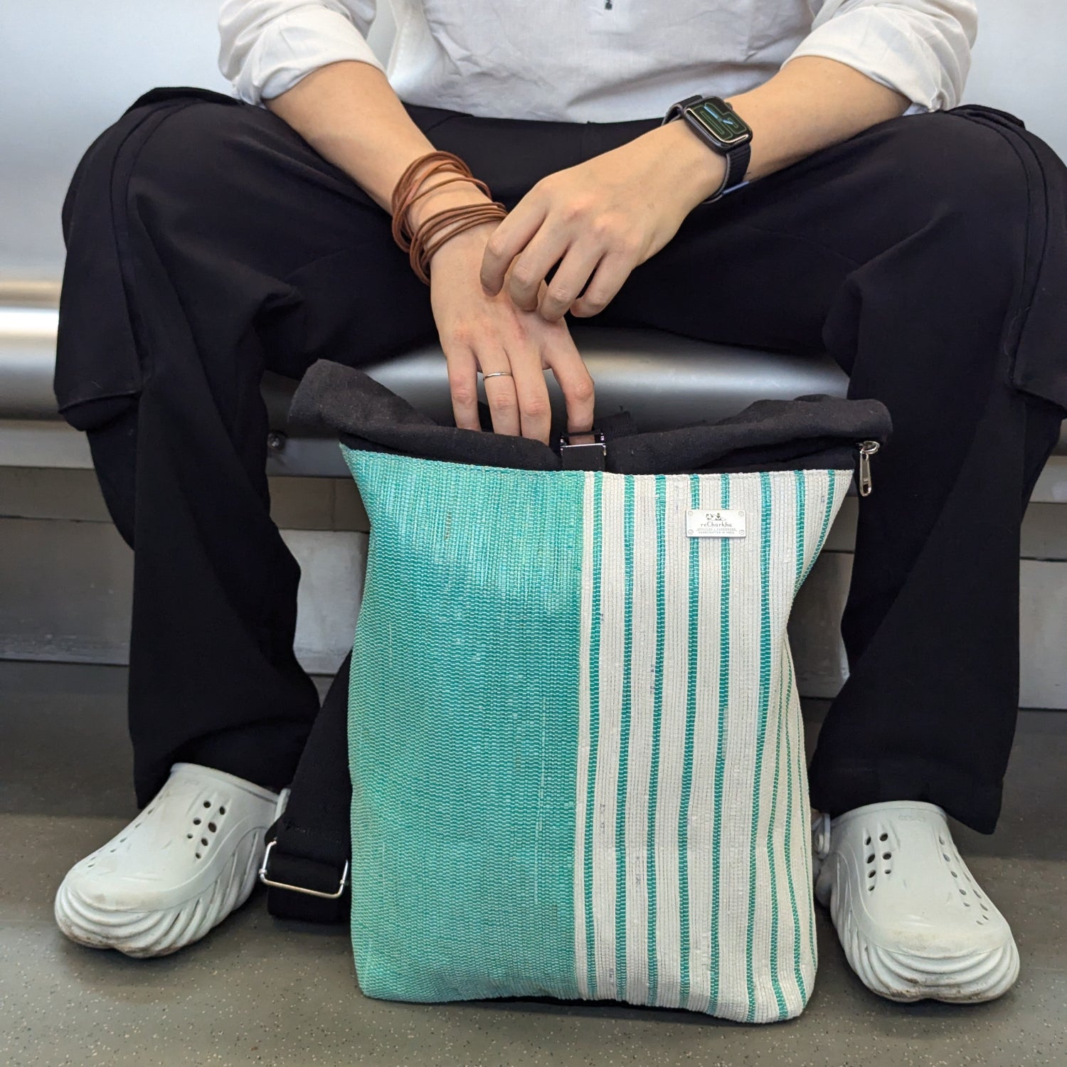 Upcycled Handcrafted Spartan Backpack (SBP0925-007) PS_W