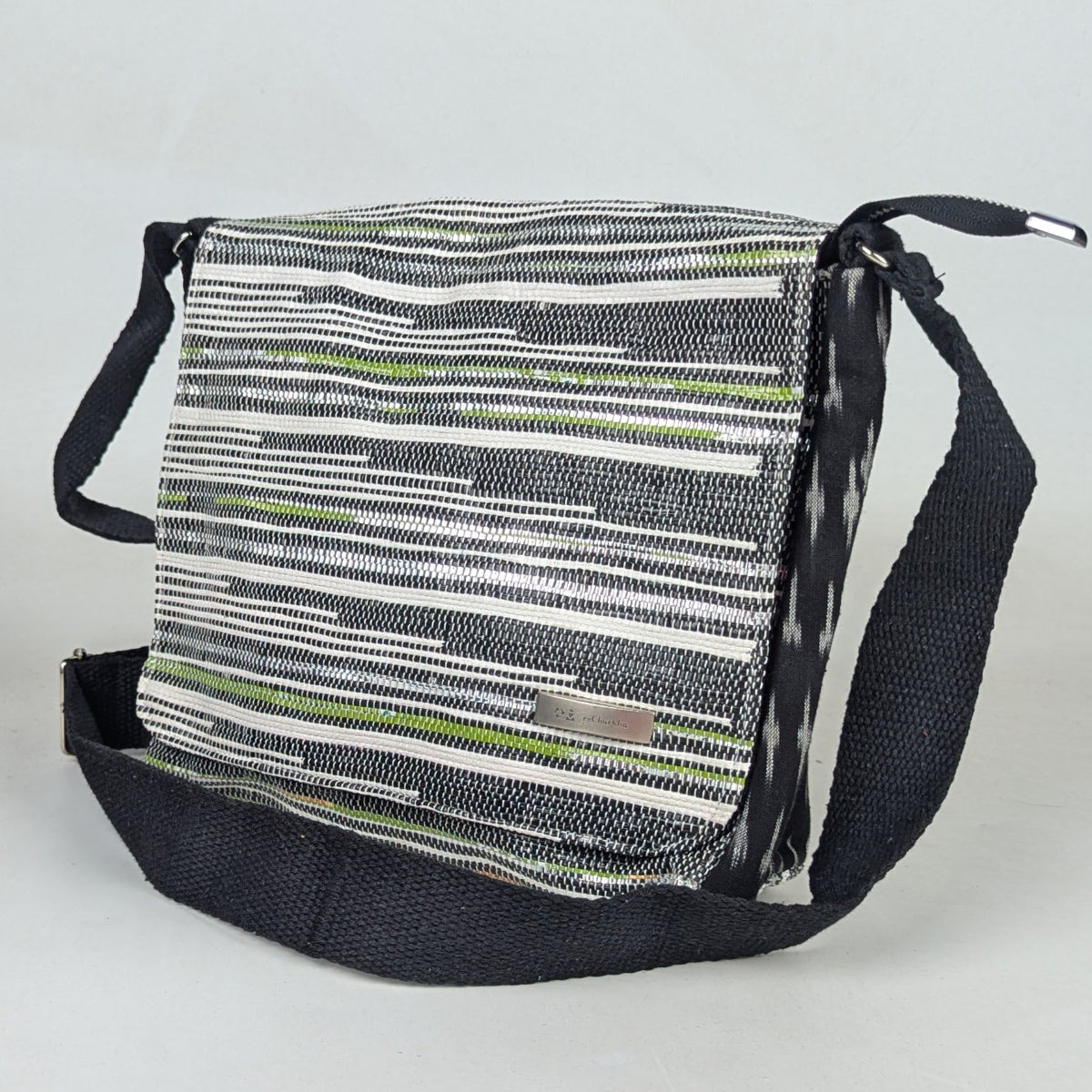 Upcycled Handcrafted Designer Messenger Bag (MBD0426-004) PS_W