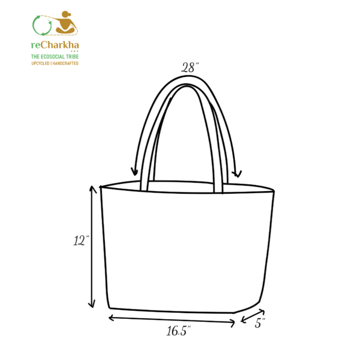 Upcycled Handcrafted Shopper Tote (ST0626-001)