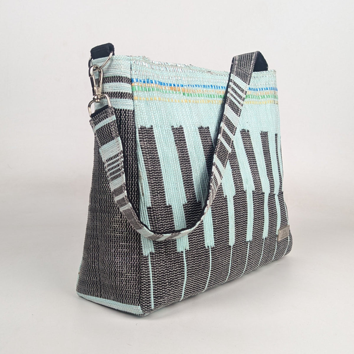 Upcycled Handcrafted Designer Trapeze Tote (TTD0126-002) PS_W