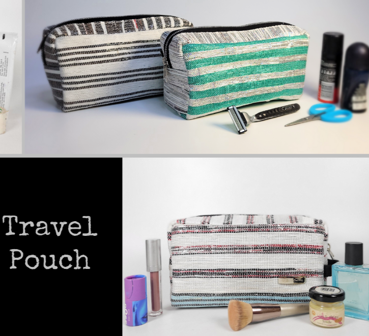 Upcycled Handcrafted Travel Pouch (TK1225-013) PS_W