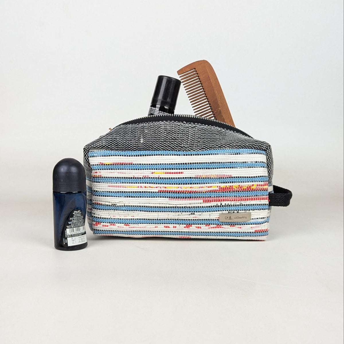 Upcycled Handcrafed Travel Pouch (TK0326-023) PS_W