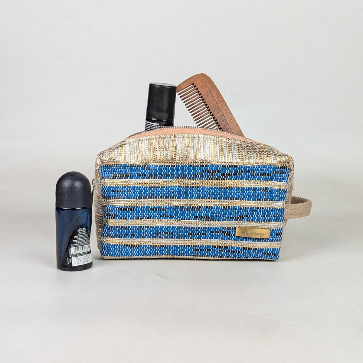 Upcycled Handcrafed Travel Pouch (TK0326-027) PS_W