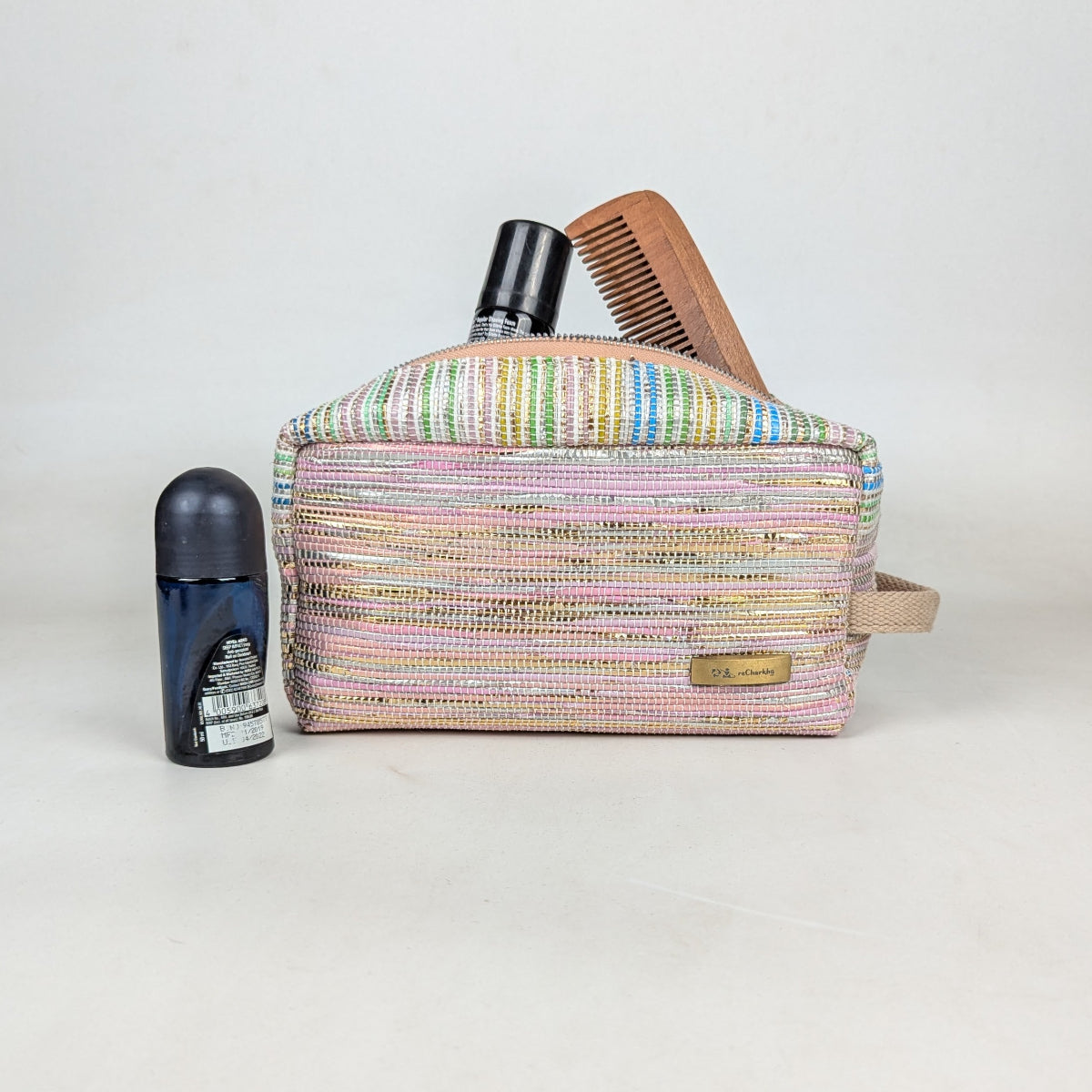 Upcycled Handcrafed Travel Pouch (TK0326-029) PS_W