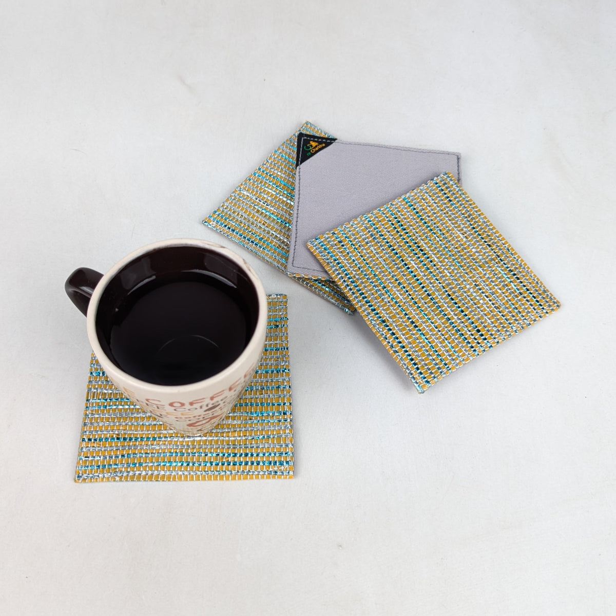 Upcycled Handcrafted Coaster (C0626-002) PS_W