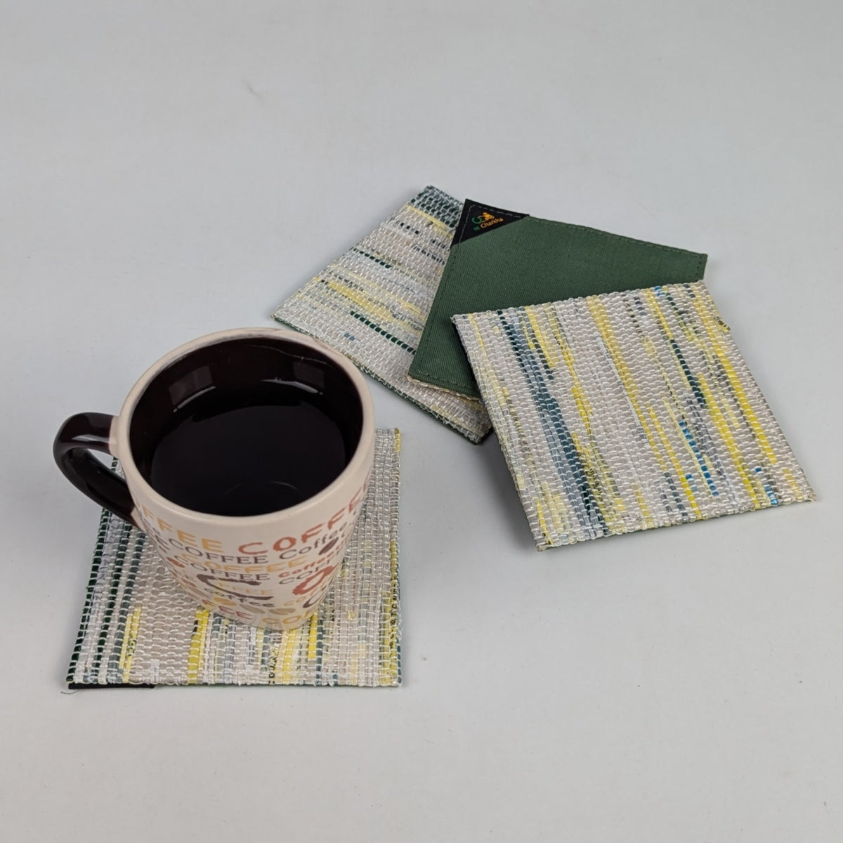Upcycled Handcrafted Coaster (C1225-021) PS_W