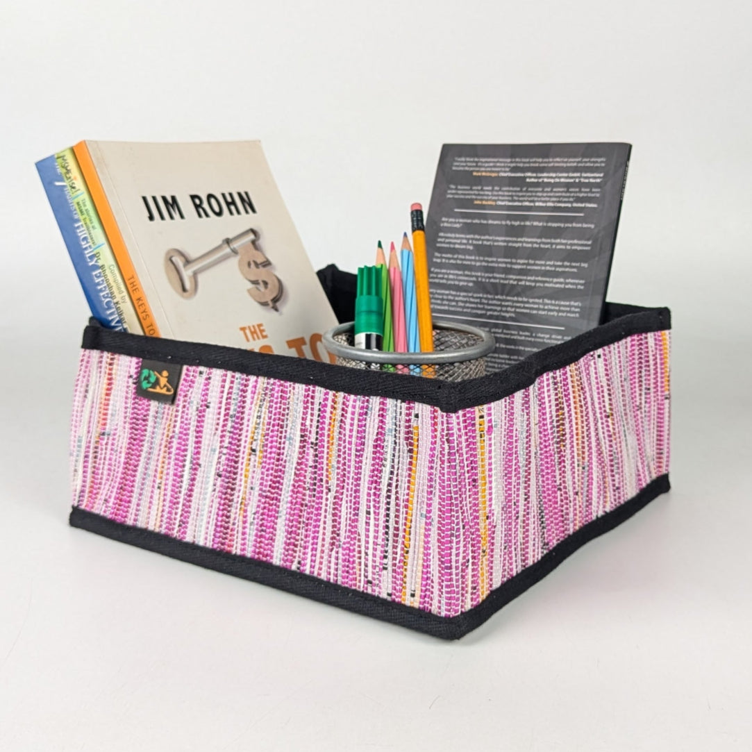 Upcycled Handcrafted Collapsible Storage Basket Small (CSBS0525-013) PS_W