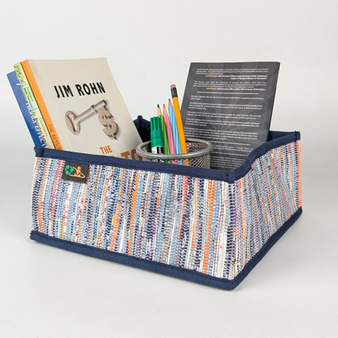 Upcycled Handcrafted Collapsible Storage Basket Small (CSBS0525-020) PS_W