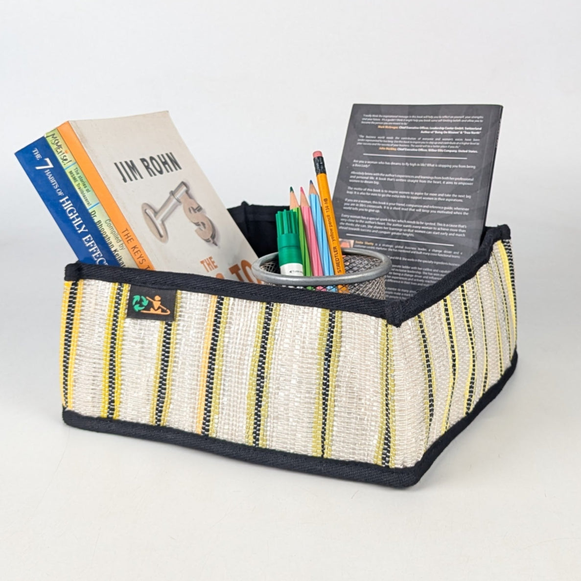 Upcycled Handcrafted Collapsible Storage Basket Small (CSBS0525-006) PS_W