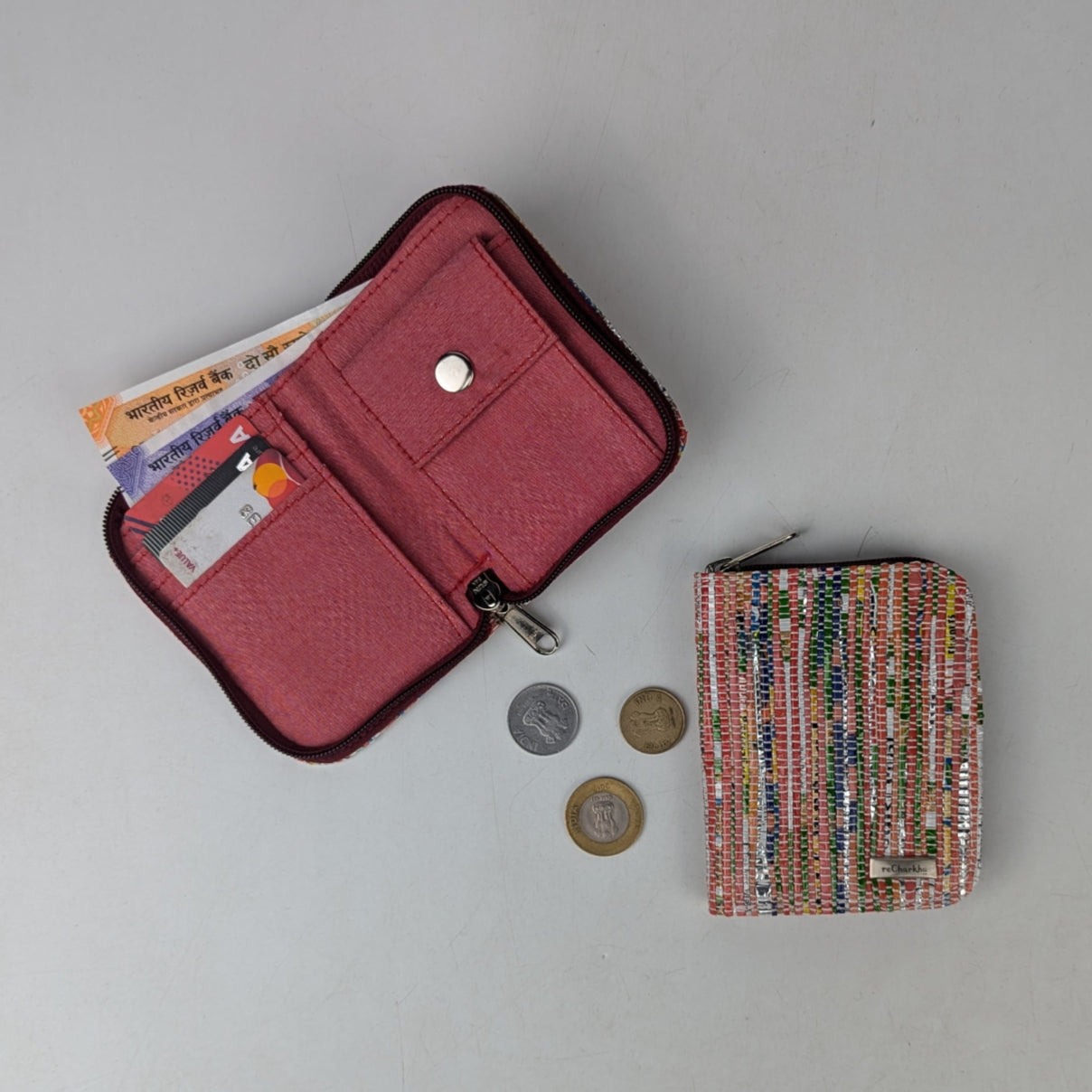 Upcycled Handwoven D Wallet (DW0725-001) PS_W