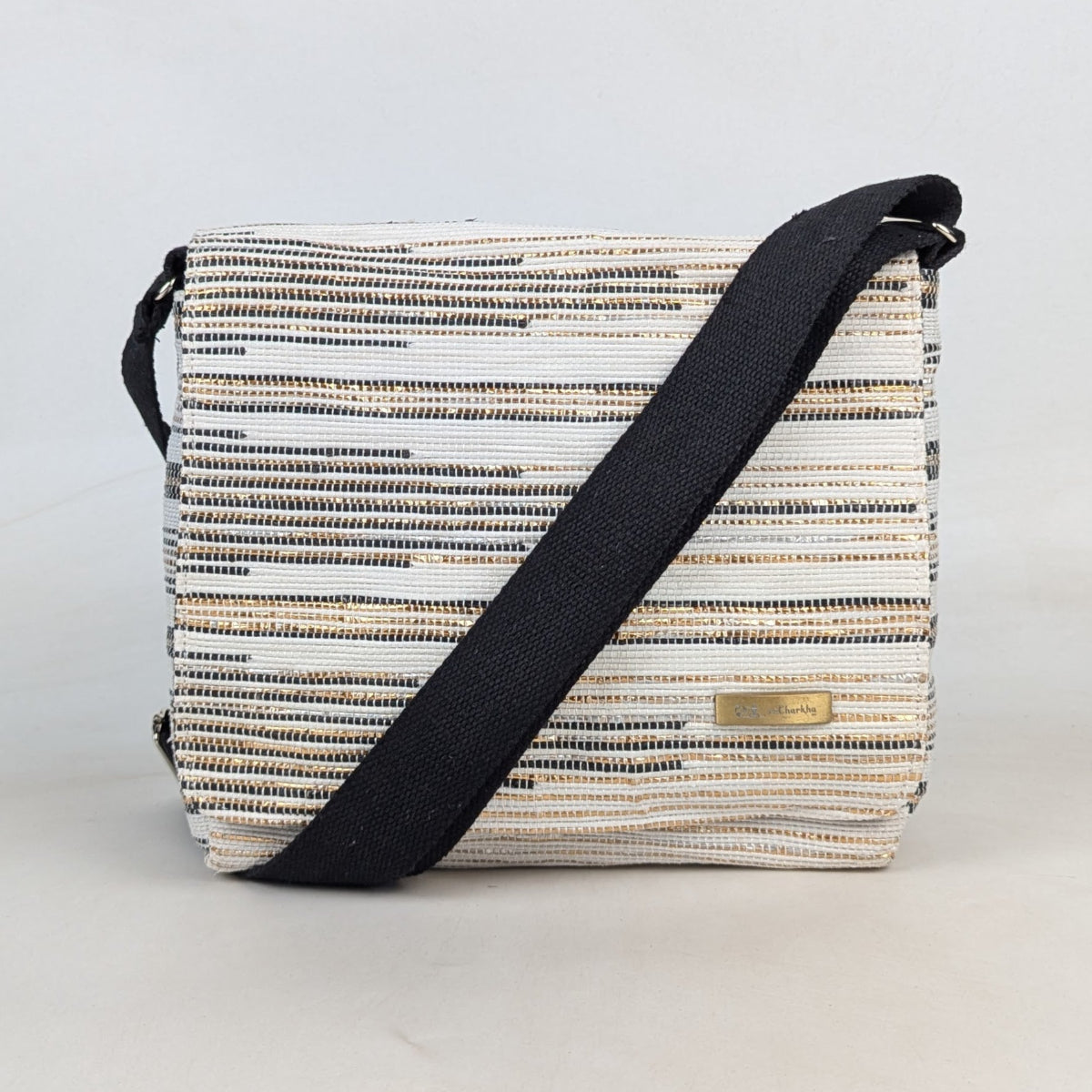 Upcycled Handcrafted Designer Messenger Bag (MBD0526-009) PS_W
