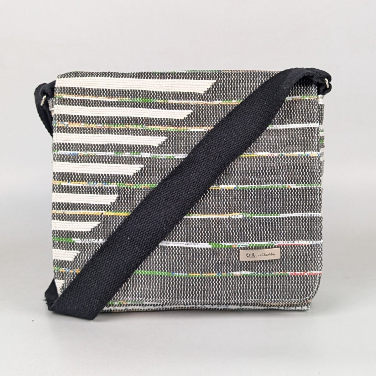 Upcycled Handcrafted Designer Messenger Bag (MBD0825-003) PS_W