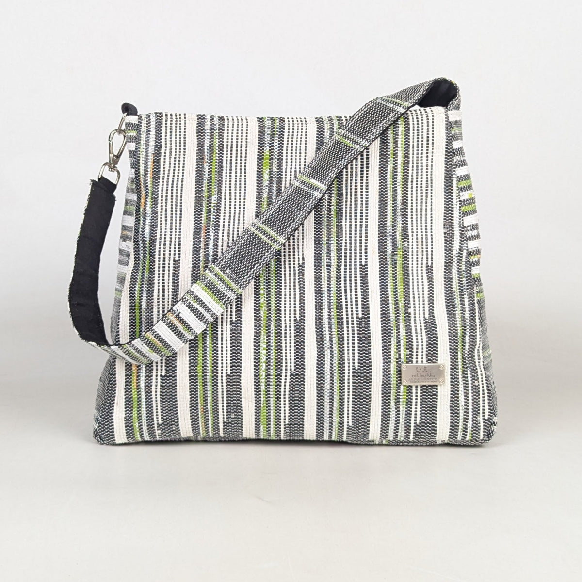 Upcycled Handcrafted Designer Trapeze Tote (TTD0426-010) PS_W