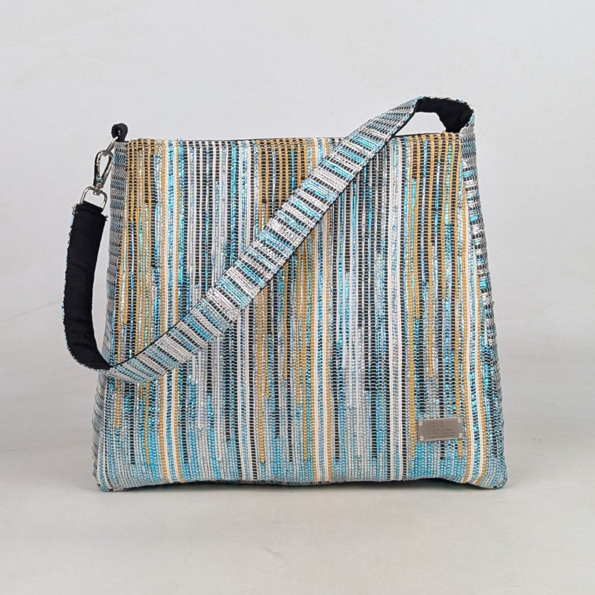 Upcycled Handcrafted Designer Trapeze Tote (TTD0626-012) PS_W
