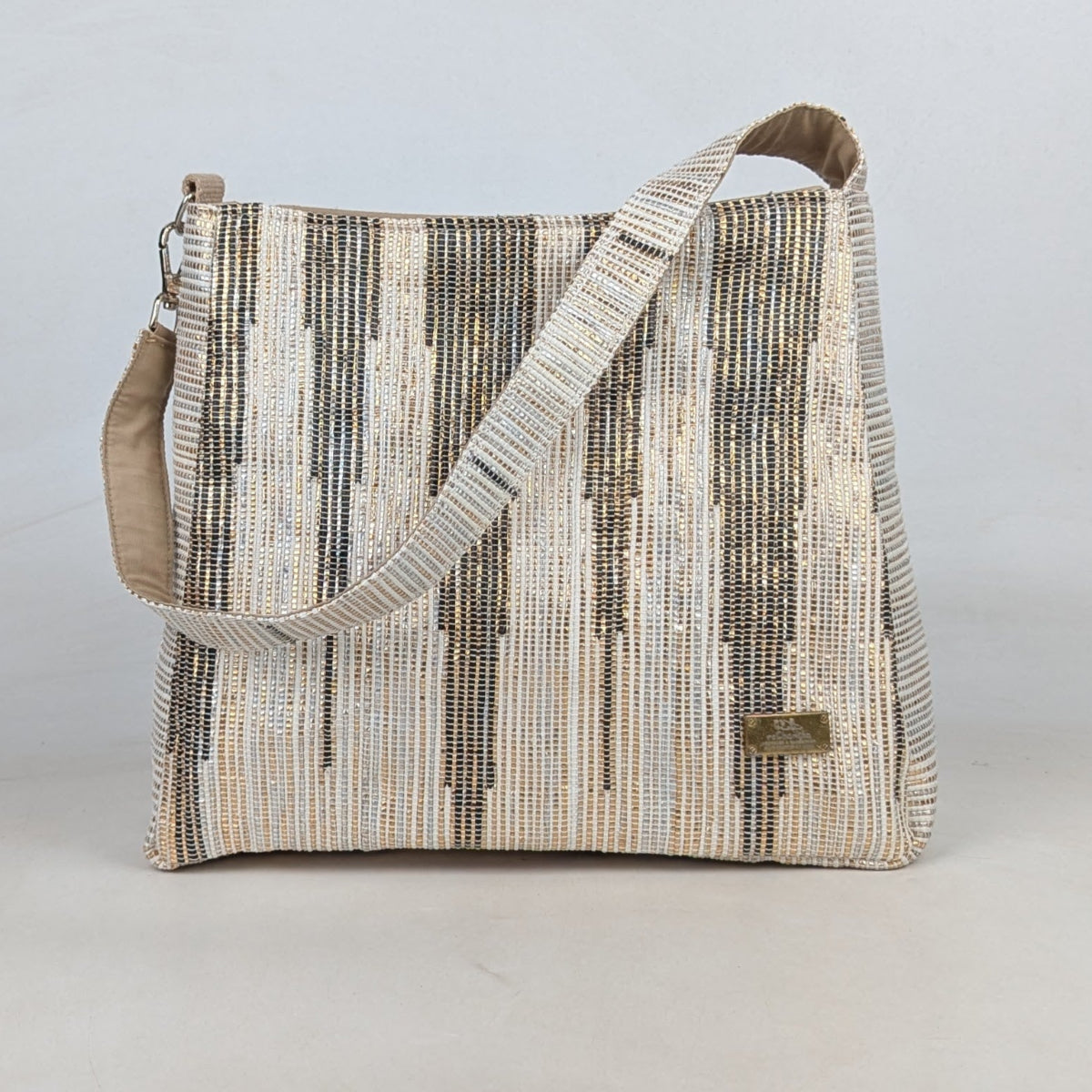 Upcycled Handcrafted Designer Trapeze Tote (TTD0626-013) PS_W