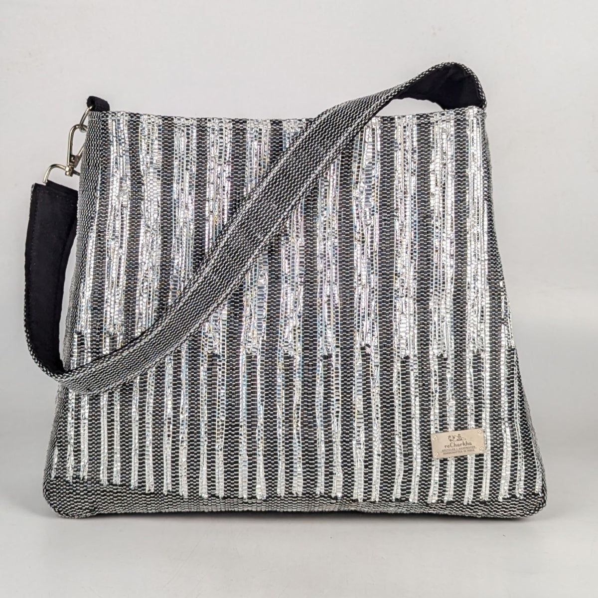 Upcycled Handcrafted Designer Trapeze Tote (TTD1025-001) PS_W