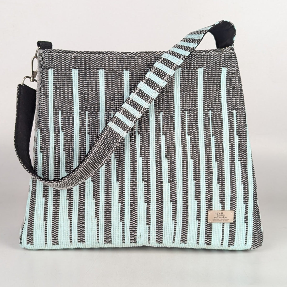 Upcycled Handcrafted Designer Trapeze Tote (TTD1025-003) PS_W