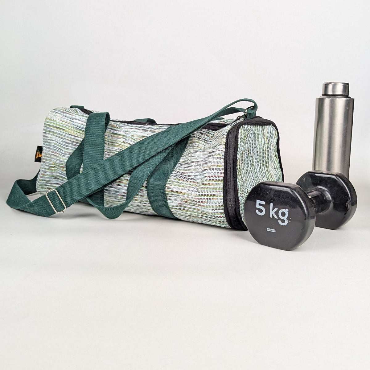 Upcycled Handcrafted Gym Duffle Weekender Bag (GDB0426-005)
