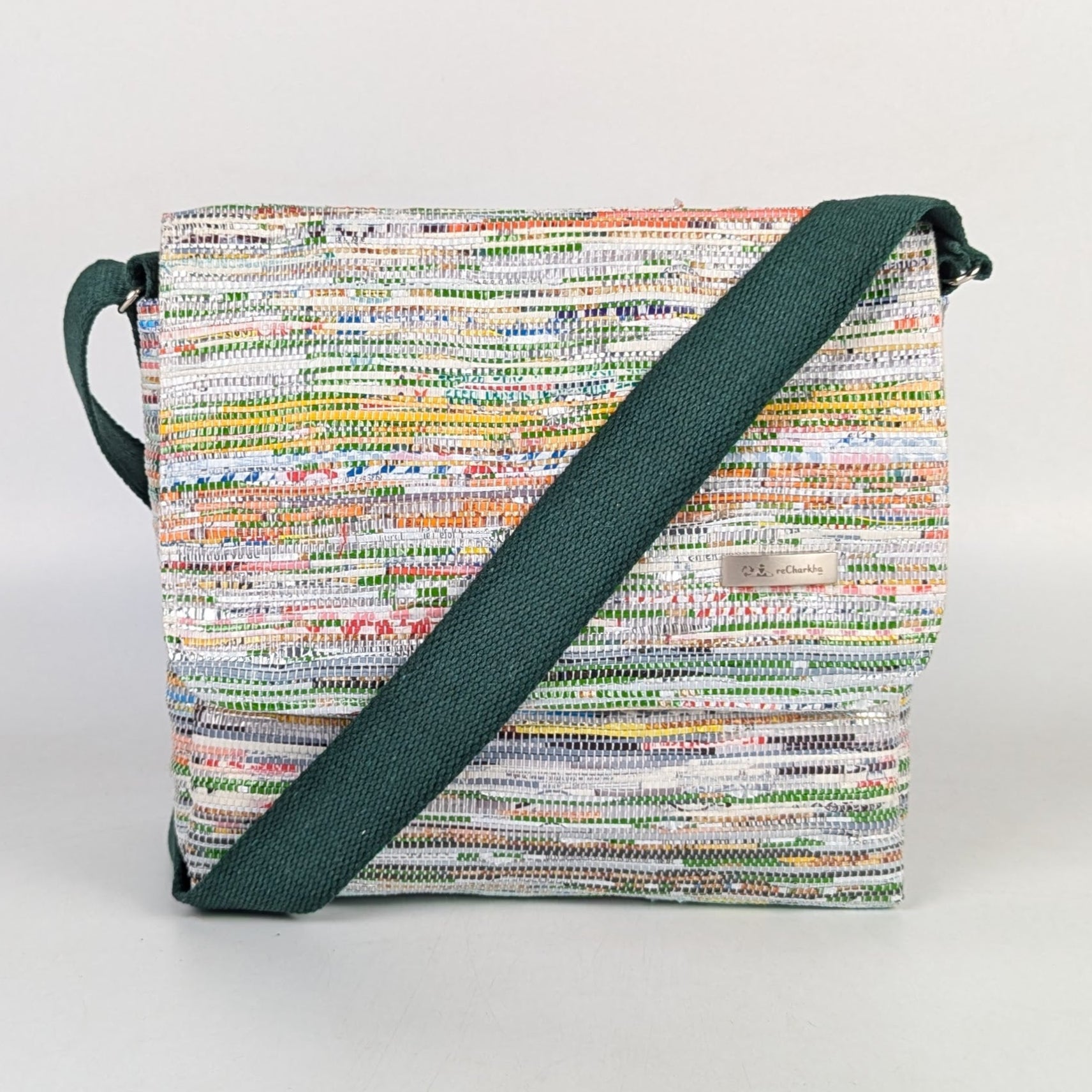 Upcycled Handcrafted Messenger Bag (MB0725-007) PS_W